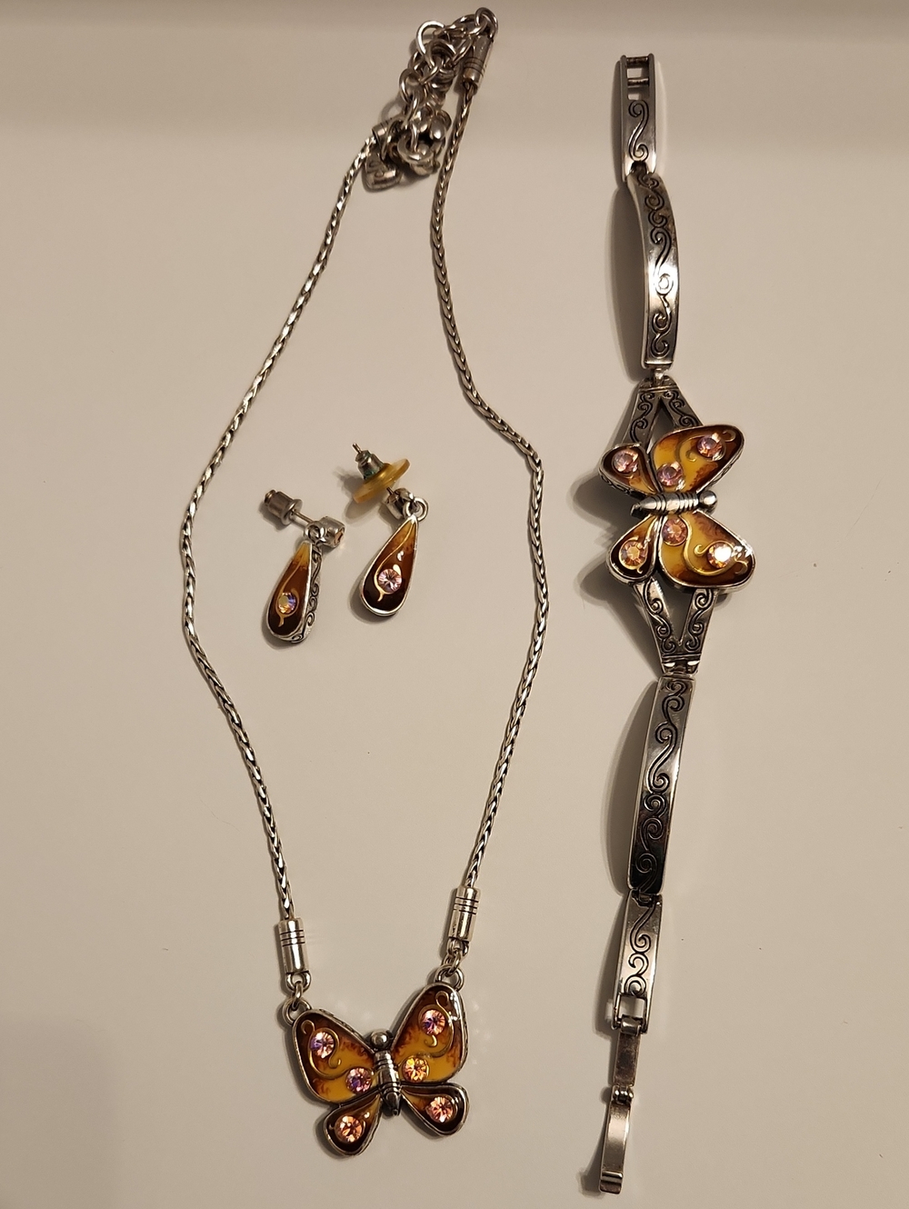 Brighton Papillon Set - Reversible Necklace Plus Bracelet and Earrings